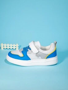 Kids' Spring/Autumn Breathable Mesh Sneakers, Refreshing Colors, Anti-Collision Toe Design, Lightweight, Suitable For Daily Wear And Sports, Versatile And Fashionable - Multicolor - View 5