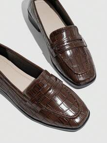 Của phụ nữ Giày đế bằng , Nhỏ bé Da Giày dép , Da giả Giải trí Giày dép Đối với Tất cả các mùa - màu nâu - Xem 6