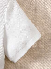 Baby Boys' Denim Jacket, Long Pants And White Round Neck T-Shirt Set