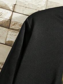 Men's Portrait Printed Sweatshirt - Black - View 3