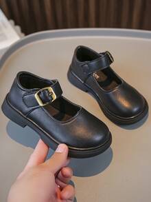 時尚兒童軟底防滑平底鞋 - 黑色 - 查看 4