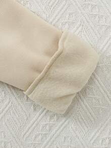 Tween 女孩相機和花卉印花連帽運動衫和慢跑褲兩件套 - 杏色 - 查看 3