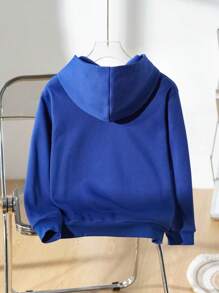 SHEIN Tween Boys Casual Cartoon Print Thick Sweatshirt, Suitable For Autumn And Winter