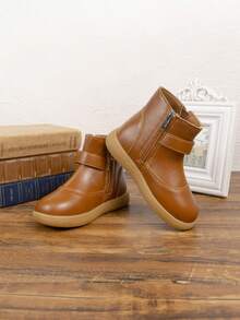 Fashionable And Comfortable Children's Boots With Soft Outsole For Outdoor Activities In Spring - Brown - View 3