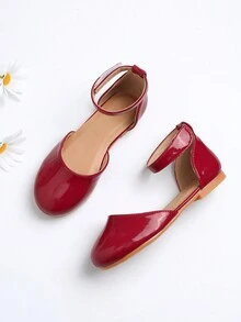 Fashionable High Heel Leather Shoes For Girls, Comfortable And Pretty Shoes For Dance Party And Outdoor Activities - Red - View 2