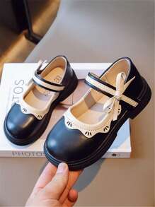 Children'S New Fashionable Comfortable Casual Princess Bow Flat Shoes With Butterfly Design For Girls In Spring