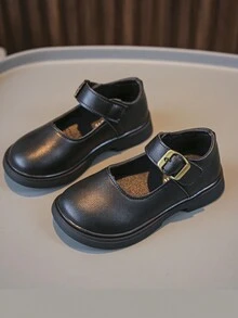 時尚兒童軟底防滑平底鞋 - 黑色 - 查看 2