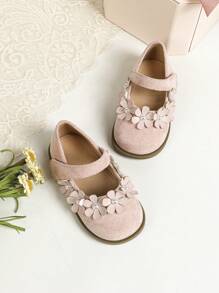 女嬰秋季舒適戶外平底鞋可愛學步鞋