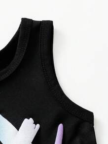 Dziecko Chłopcy 3D Uśmiechnięta twarz & Bańka Nadrukowany Rzemiosło Kamizelka I Szorty Streetwear Moda