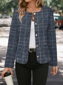 EMERY ROSE Geruite Wollen Jassen