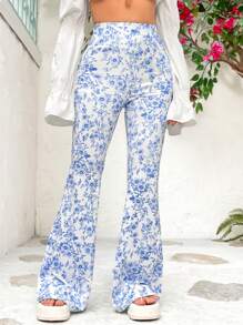 Soleia 女士花卉印花喇叭褲
