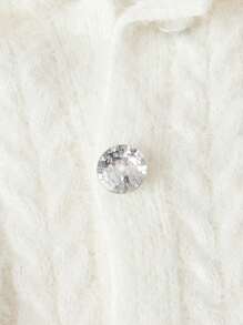 Sweetina 毛衣編織鉤花短開襟外搭 - 米色 - 查看 8