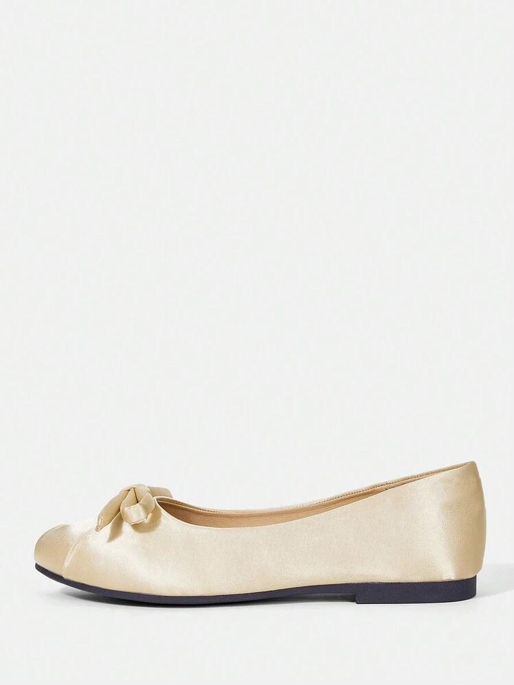 Women's Flat Shoes With Bow Decoration For Versatile Wear