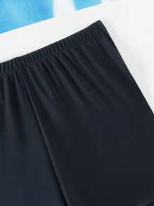 Teenage Boys' Black Swimming Trunks - Black - View 4