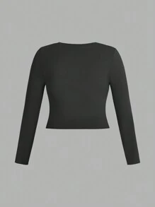 SHEIN SXY 3入組大尺碼純色修身長袖t恤 - 彩色 - 查看 10