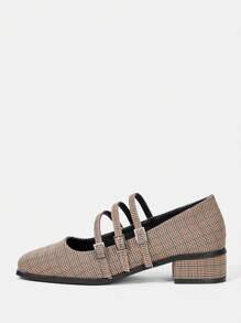 Women's Stylish Brown High-Heel Shoes - Brown - View 3