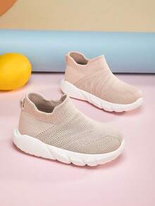 Boys' Breathable Casual Slip On Learning Socks Shoes For Infants And Toddlers - Apricot - View 4