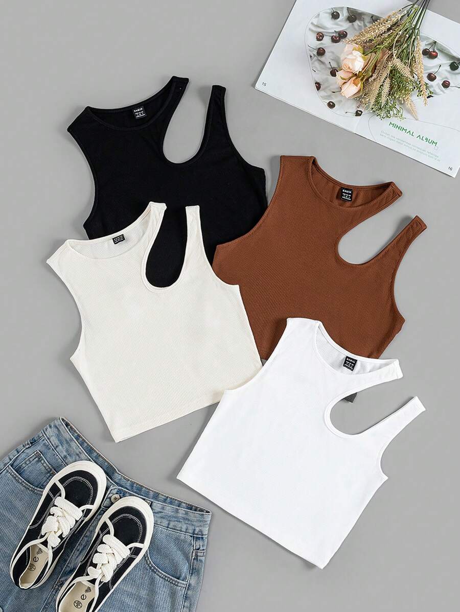 Muchica Nhiều màu Dệt kim Của phụ nữ Áo ba lỗ - Nhiều màu - Xem 1