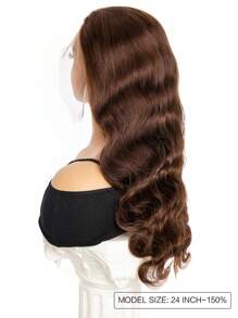 Chocolate Brown Body Wave Human Hair Wigs 13*6 Transparent Lace Front Wig With Baby Hair Pre Plucked For Women