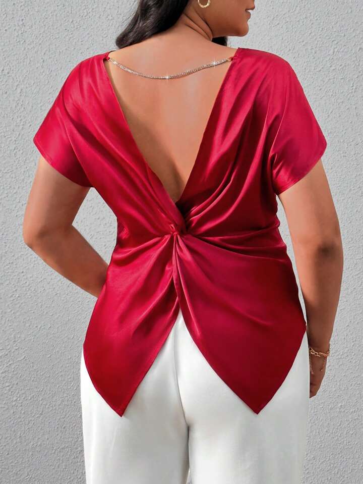 blusa roja de fiesta