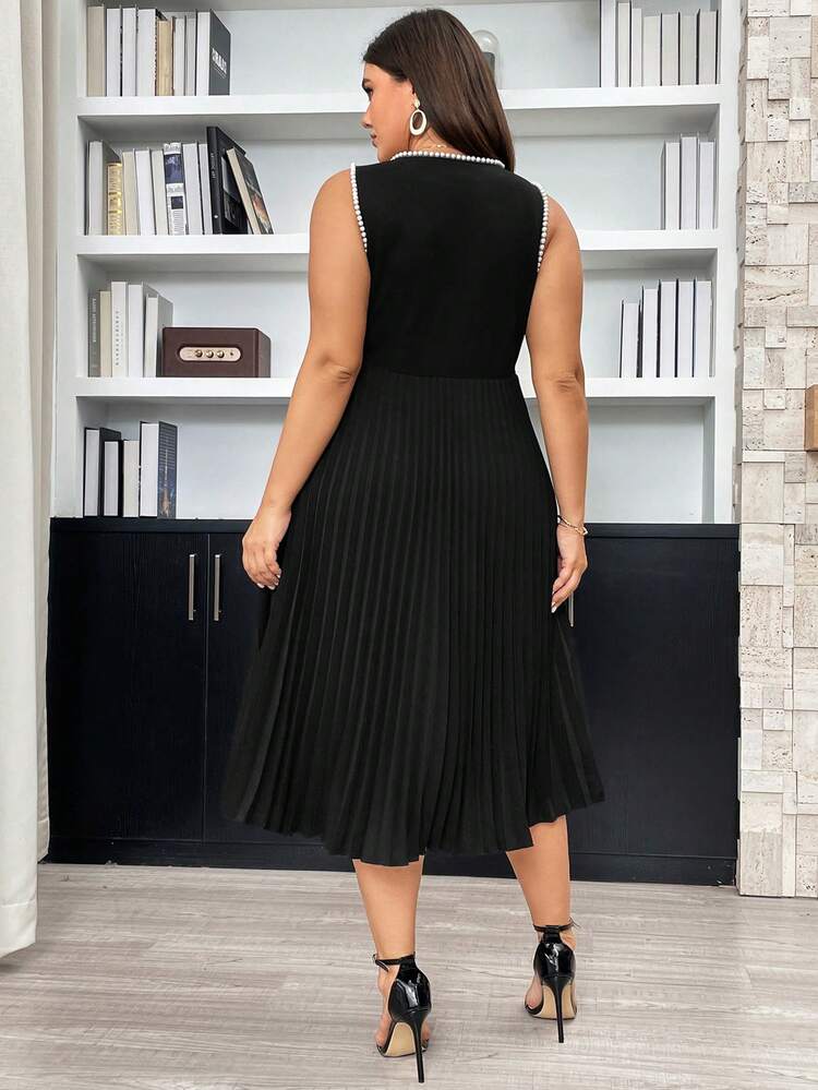 Women's Elegant Sleeveless Plus Size Dress For Spring/Summer