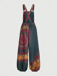 ROMWE Hippie Mono De Peto De Tinte Anudado Para Mujer - Multicolor - Ver 2