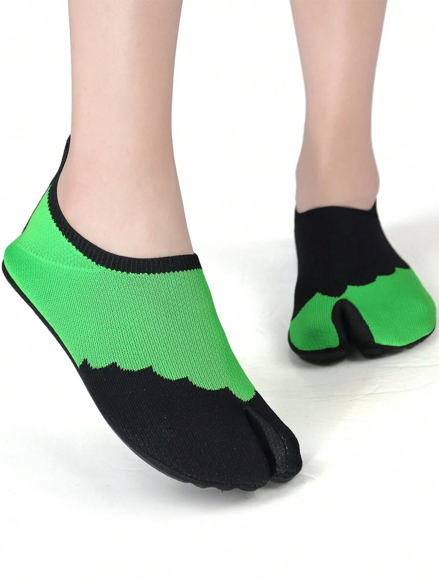 1 Pair Youth Water Shoes, Barefoot Shoes With Two Toes, Outdoor Beach Swimming Hiking Shoes, Spring/Summer