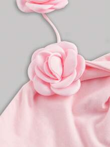 SHEIN MOD 女士吊带背心，带 3D 花朵点缀花卉上衣