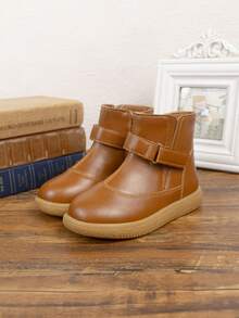 Fashionable And Comfortable Children's Boots With Soft Outsole For Outdoor Activities In Spring - Brown - View 2