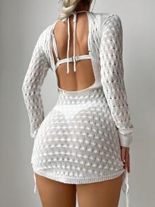 Women's Hollow Out Cover Up Dress Wedding
