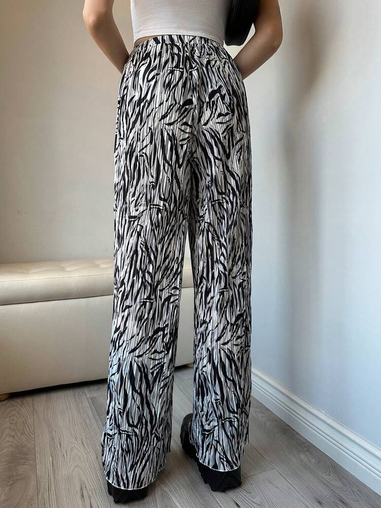 Women'S All Over Printed Straight Leg Pants