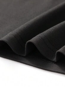 Manfinity Dauomo Men's Short Sleeve T-Shirt With Slogan Print - Black - View 6