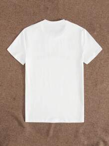 Tween Girls' Heart & Leopard Print Short Sleeve T-Shirt - White - View 2