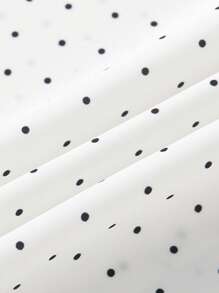 SHEIN Young Boy Soft Polka Dot Long Sleeve Shirt, Casual, Spring/Summer, Getaway, Holiday, Travel, Relax, Sunbathing