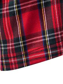 Manfinity Mode Men's Plaid Short Sleeve Shirt - Red - View 5