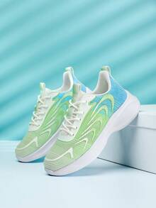 Children's Spring And Autumn Running Shoes, Fresh Color Matching, Rubber Printing Technology, Comfortable, Breathable, Lightweight, Durable, Fold-Resistant, Lace-Up Design, Versatile And Fashionable, Suitable For Daily Wear - Multicolor - View 8