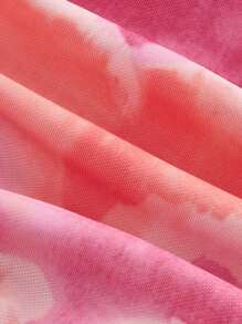 Aveloria Rosie Tie-Dyed Asymmetric Hemline Ruched Top  - Multicolor - View 4