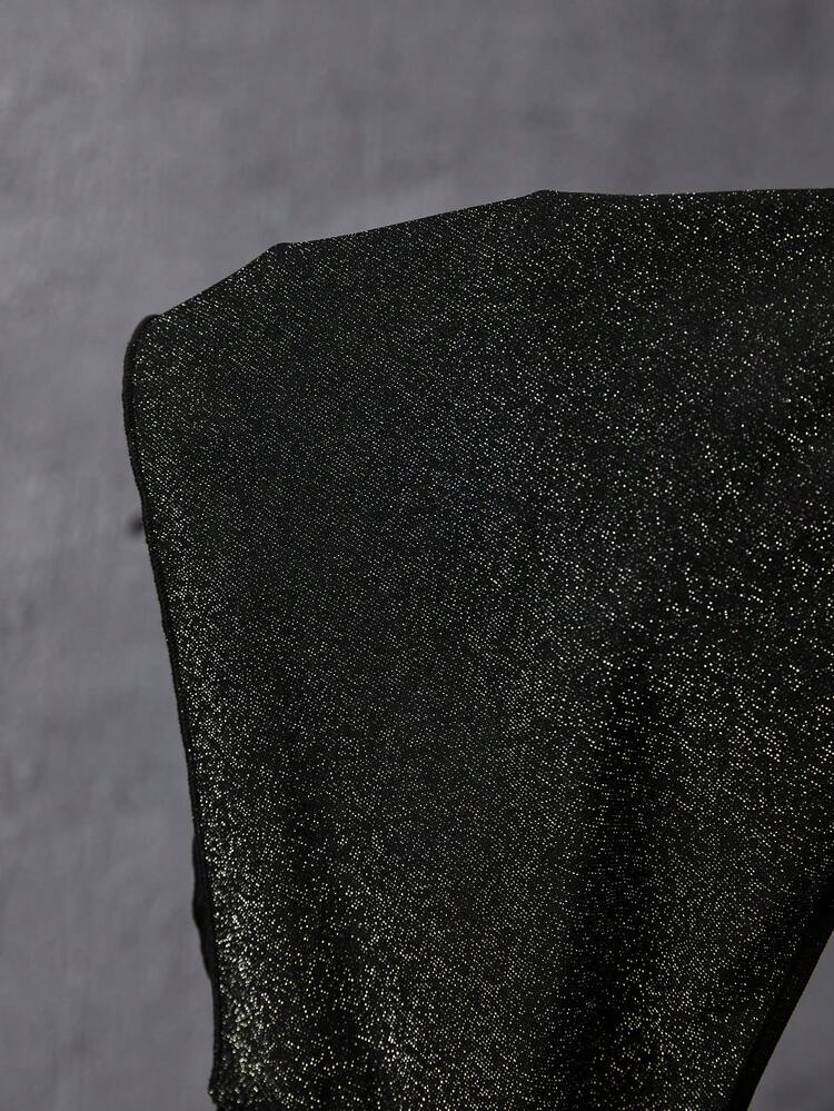 Metallic Thread Slim Fit Mesh Two Piece Set