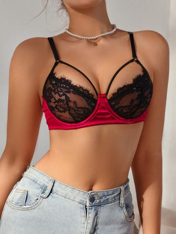 Women's Lace Bra Lingerie ,2 Pcs