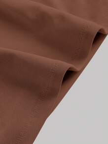 SHEIN MOD Ladies' Wide Strap Pleated Dress - Brown - View 3