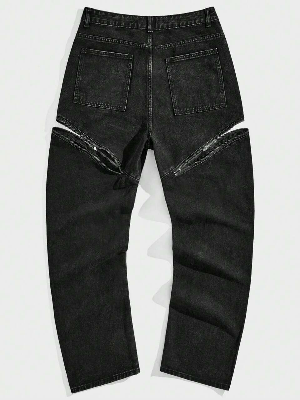 Men's Regular Fit Mid-rise Straight Leg Jeans Without Elasticity