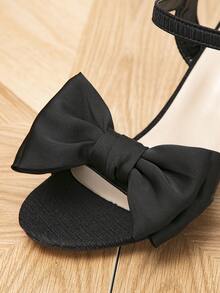 35-44 女式黑色高跟涼鞋適合婚禮和夏季 - 黑色 - 查看 4