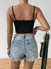 Chiquease Women's Sexy Round Neck Lace Camisole