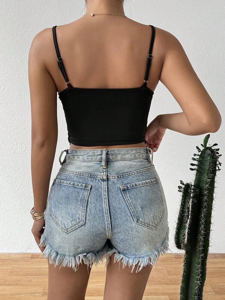 Women's Sexy Round Neck Lace Camisole