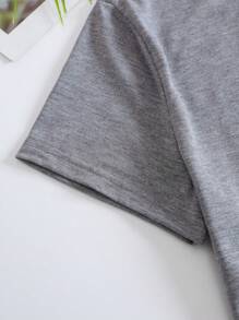 EMERY ROSE 女士标语印花短袖 T 恤 感恩节和图案 T 恤 女士上衣