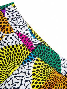 African Ankara Print Mini Skirt For Women - Multicolor - View 4