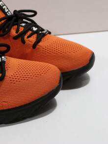 新款春夏運動女士跑步鞋透氣網布運動鞋,輕便休閒鞋 - 橘色 - 查看 5