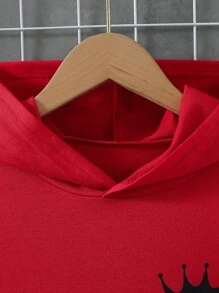 Men's Red Sweatshirt, Teenagers - Red - View 3