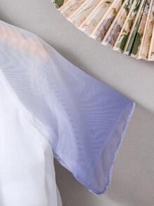 Baby Boys' Chinese Style Gradient Mesh Traditional Daily Hanfu For Spring/Summer