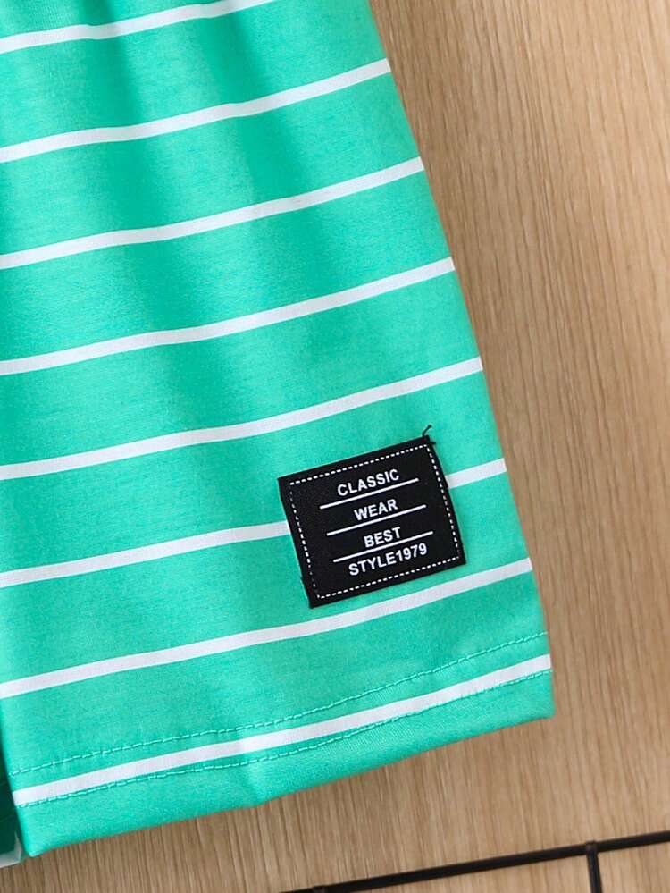 Infant Boys' Striped Shorts With Bow Detail
